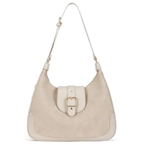 Suede Hobo Bag II, Beige