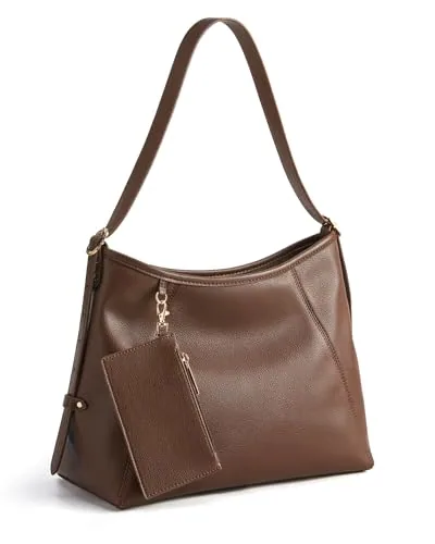 Convertible Vegan Leather Crossbody Bag, Mocha Brown