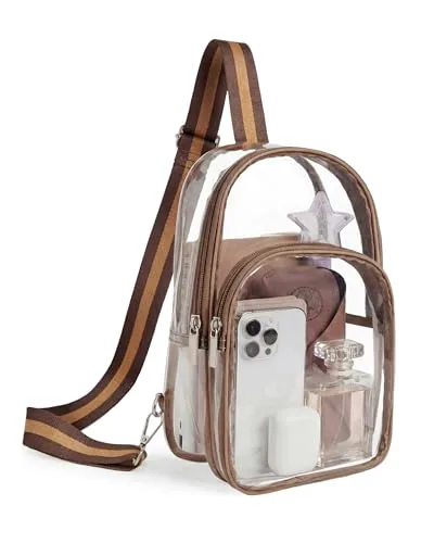 Clear Crossbody Bag VII, Brown
