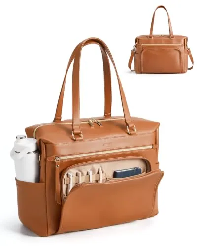 Convertible Laptop Tote, 15.6 inch, Light Brown