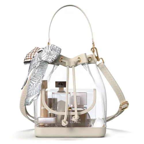 Clear Crossbody Bag VIII, Drawstring Khaki