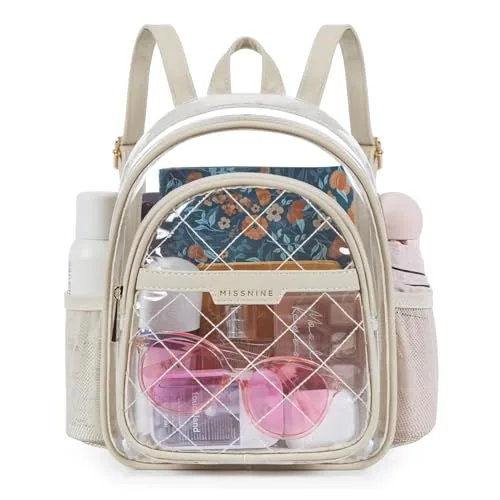 Mini Clear Backpack II, Quilted Khaki