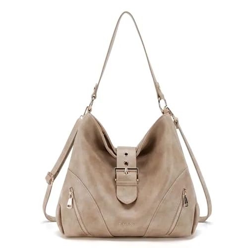 Vegan Leather Crossbody Bag II, Khaki